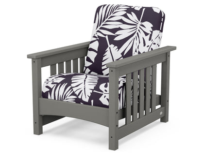 POLYWOOD® Club Mission Chair in Slate Grey / Leaf Navy