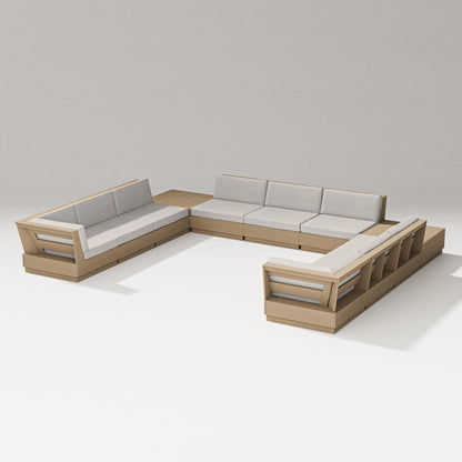 PW Designer Series Elevate 11-Piece U-Shaped Sofa Sectional in Vintage Sahara / Cast Ash