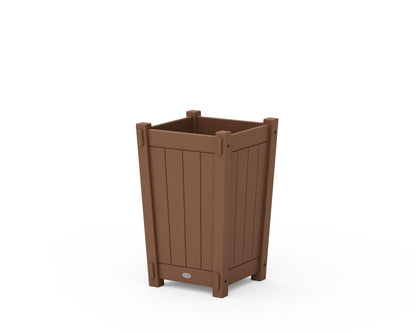 POLYWOOD® Vineyard Tapered Square Short Planter Box in Teak