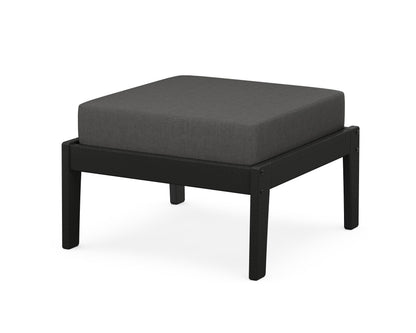 Unbranded Deep Seating Ottoman in Black / Spectrum Carbon