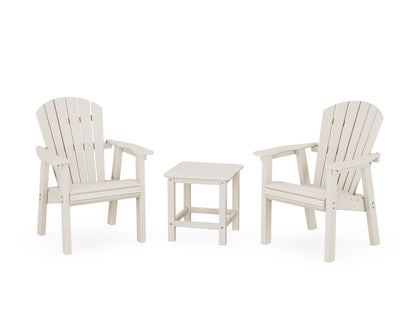POLYWOOD® Seashell 3-Piece Upright Adirondack Chair Set in Sand