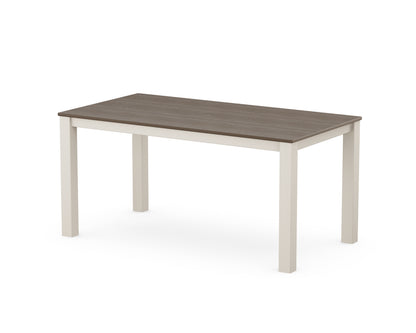 POLYWOOD® Studio Parsons 34" X 64" Dining Table in Sand / Kona
