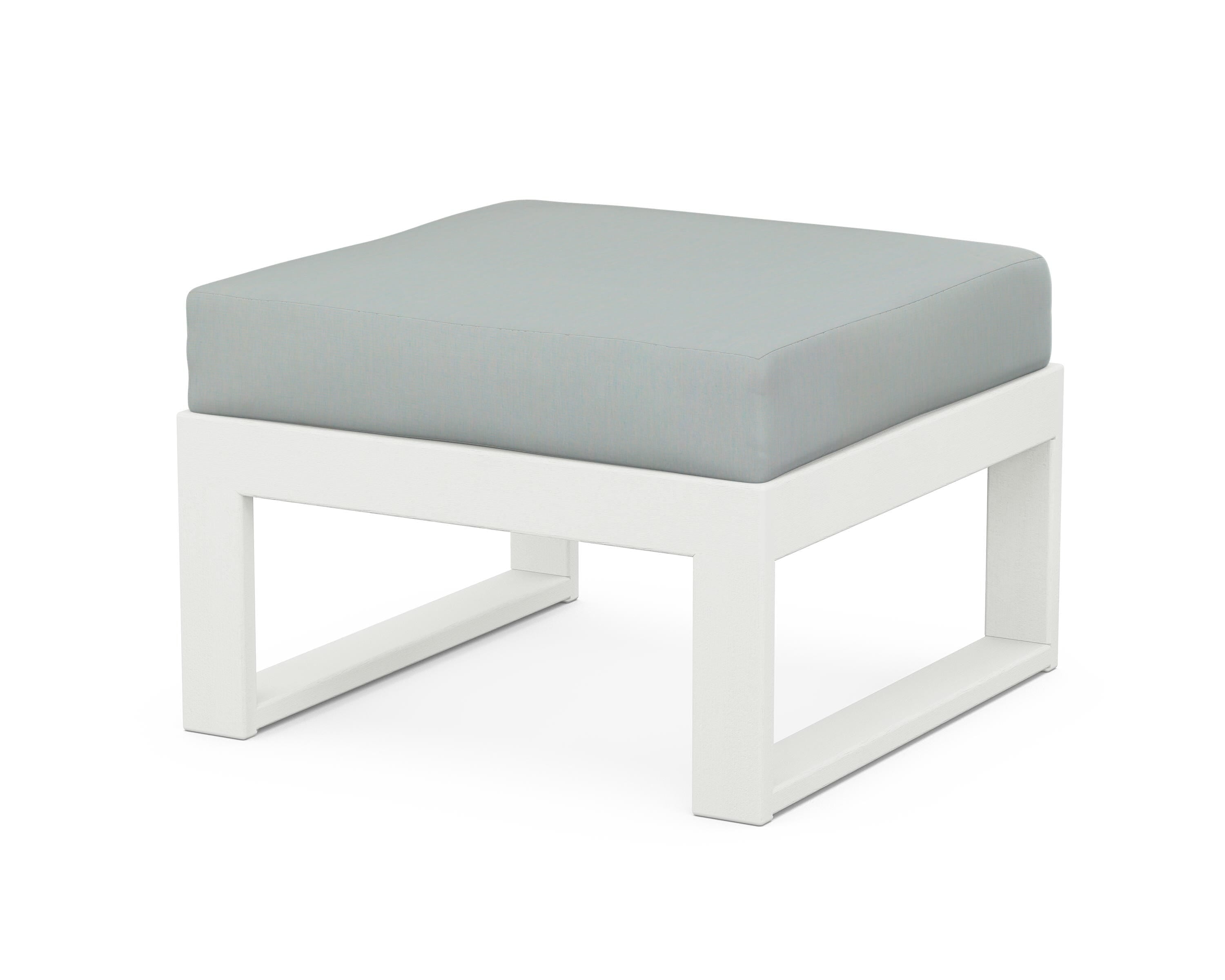 Unbranded Modular Ottoman - Modern in Vintage White / Spa