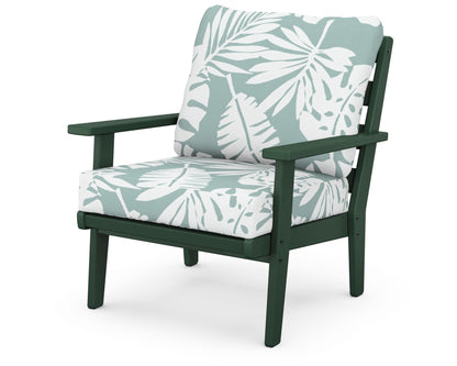 POLYWOOD® Grant Park Deep Seating Chair in Green / Leaf Glacier Spa