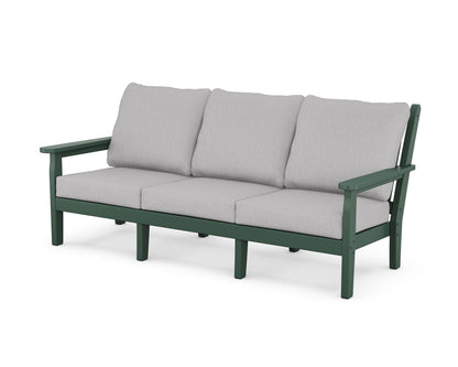 POLYWOOD® Chippendale Deep Seating Sofa in Green / Granite