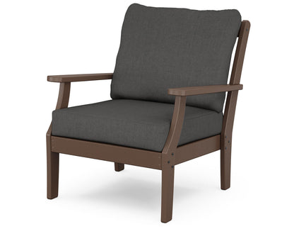POLYWOOD® Braxton Deep Seating Chair in Mahogany / Spectrum Carbon