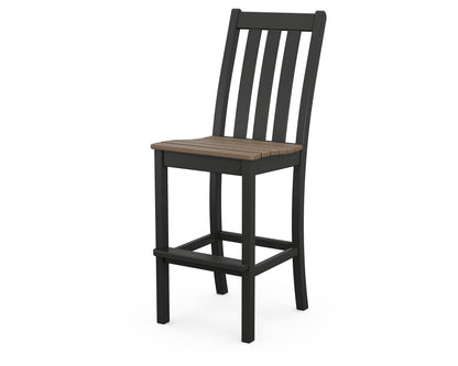 POLYWOOD® Vineyard Bar Side Chair in Black / Kona