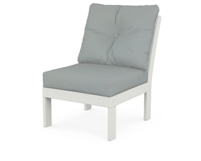 POLYWOOD® Vineyard Modular Armless Chair in Vintage White / Spa