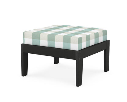 Unbranded Modular Ottoman - Classic in Black / Buffalo Plaid Glacier Spa