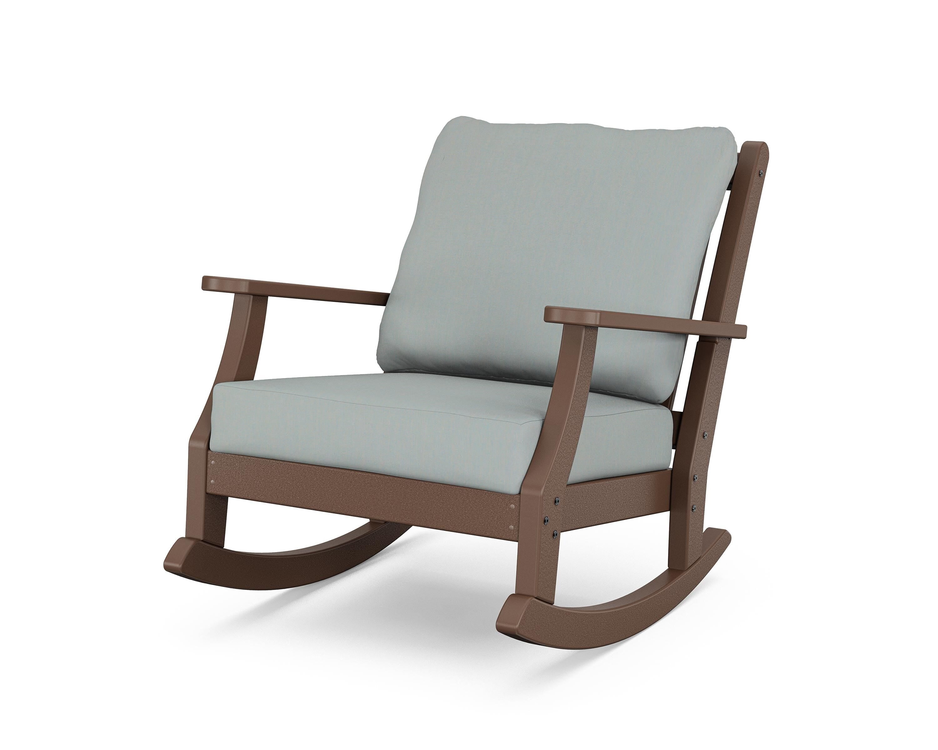 Country Living Wovendale Deep Seating Rocking Chair in Mahogany / Spa
