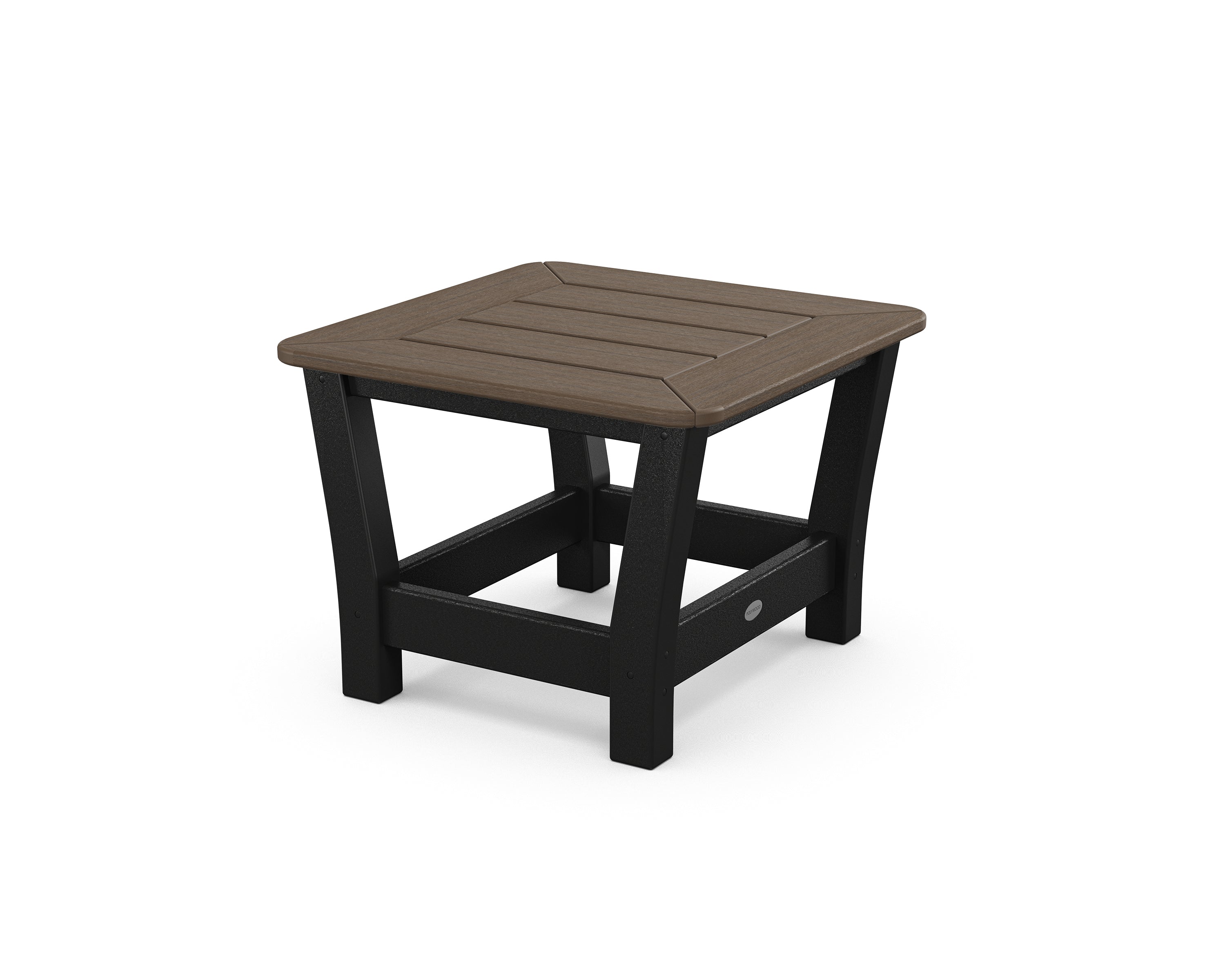POLYWOOD® Harbour Slat End Table in Black / Kona