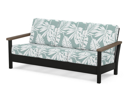 POLYWOOD® Harbour Deep Seating Sofa in Black / Kona / Leaf Glacier Spa