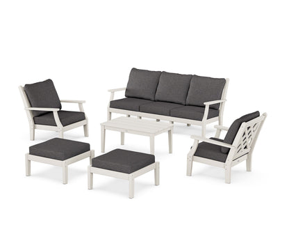 Country Living Wovendale 6-Piece Lounge Sofa Set in Sand / Ash Charcoal