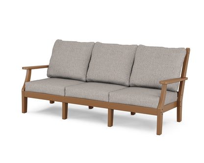Country Living Wovendale Deep Seating Sofa in Teak / Weathered Tweed