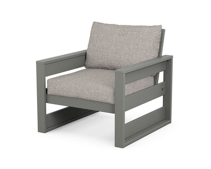 POLYWOOD® Westport Club Chair in Slate Grey / Weathered Tweed