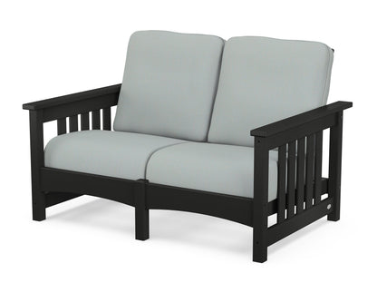 POLYWOOD® Club Mission Loveseat in Black / Spa