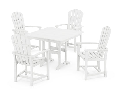 POLYWOOD® Palm Coast 5-Piece Farmhouse Dining Set in White