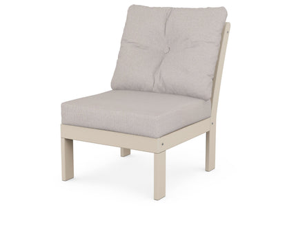 POLYWOOD® Vineyard Modular Armless Chair in Sand / Dune Burlap