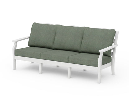 Draper James™ by  POLYWOOD® Savannah Deep Seating Sofa in White / Cast Sage