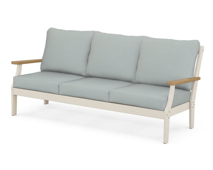 POLYWOOD® Braxton Deep Seating Sofa in Sand / Natural / Spa