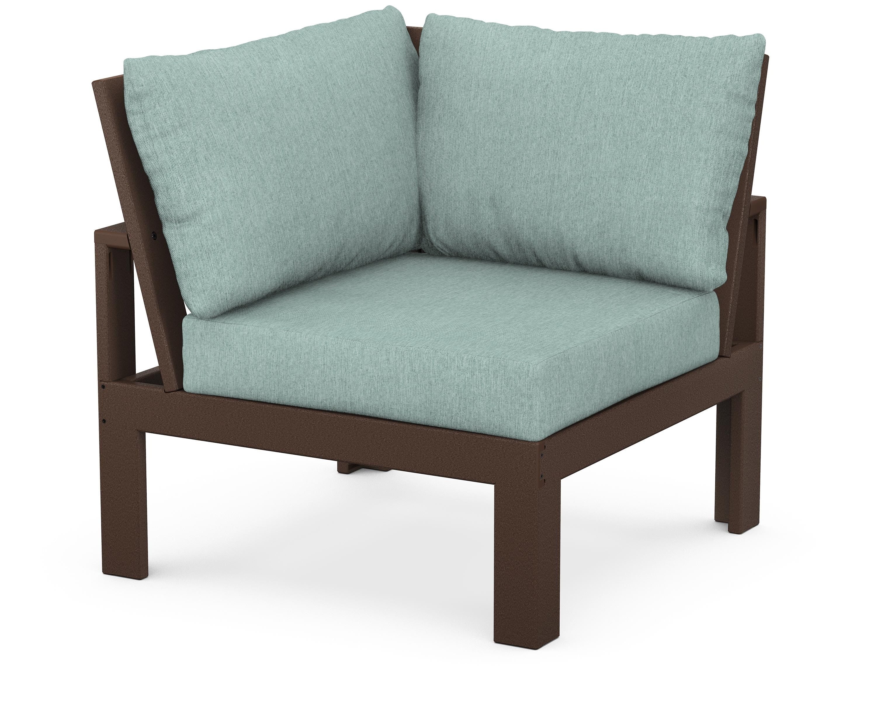 Unbranded Modular Corner Chair in Mahogany / Glacier Spa