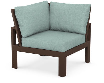Unbranded Modular Corner Chair in Mahogany / Glacier Spa