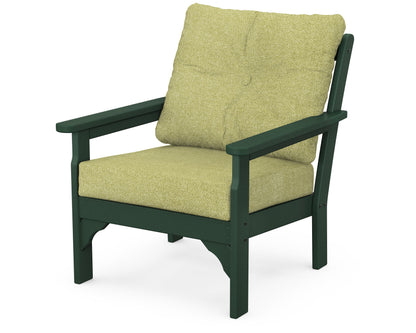 POLYWOOD® Vineyard Deep Seating Chair in Green / Chartreuse Boucle