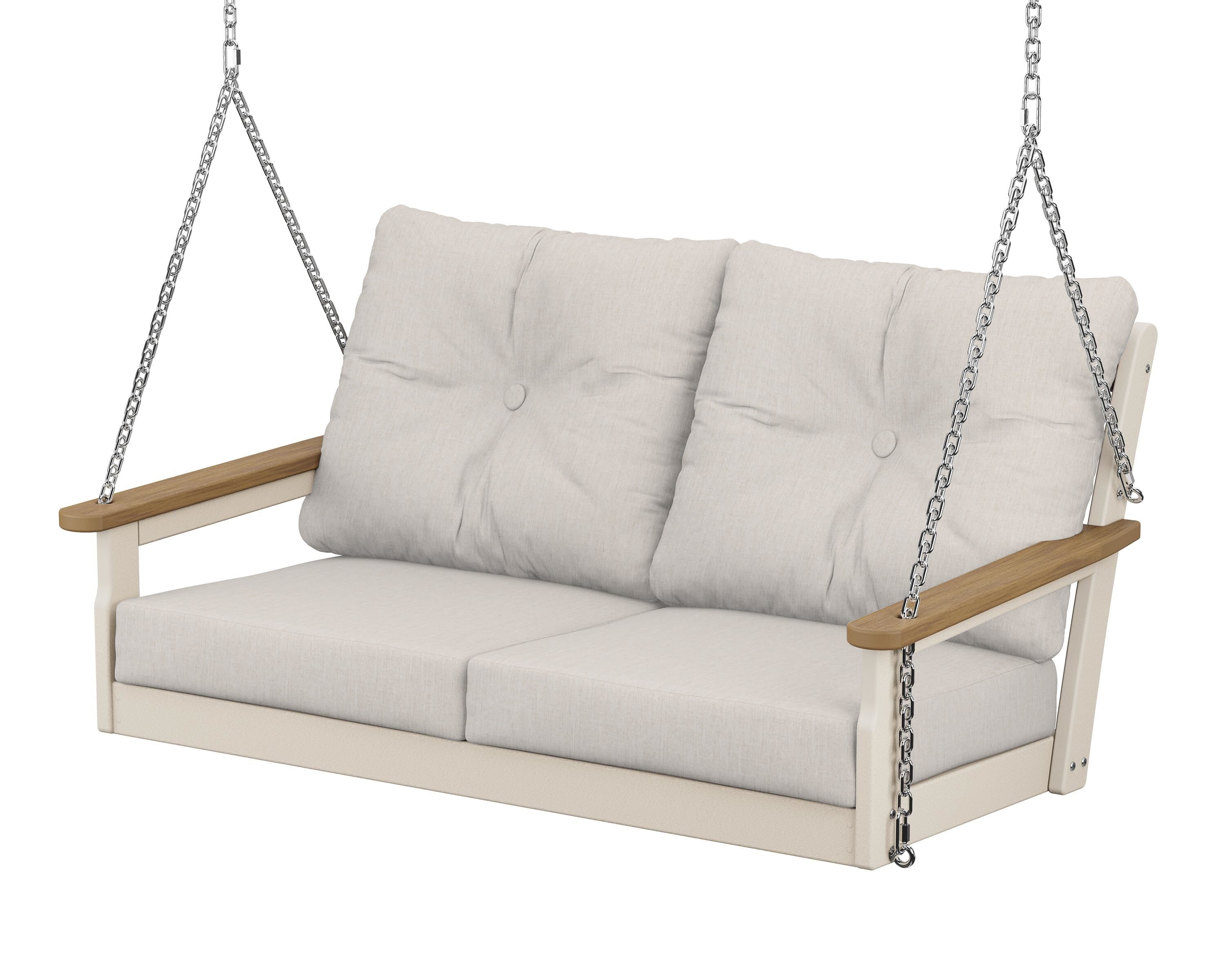 POLYWOOD® Vineyard Deep Seating Swing in Sand / Natural / Cast Ash