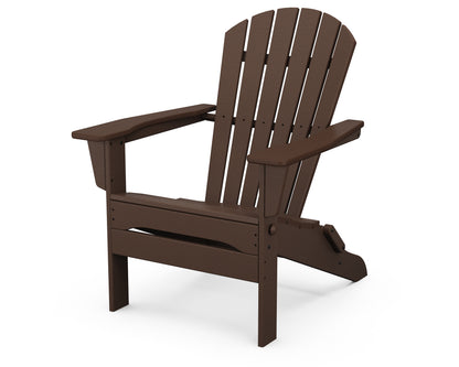 POLYWOOD® South Beach Folding Adirondack Chair in Mahogany