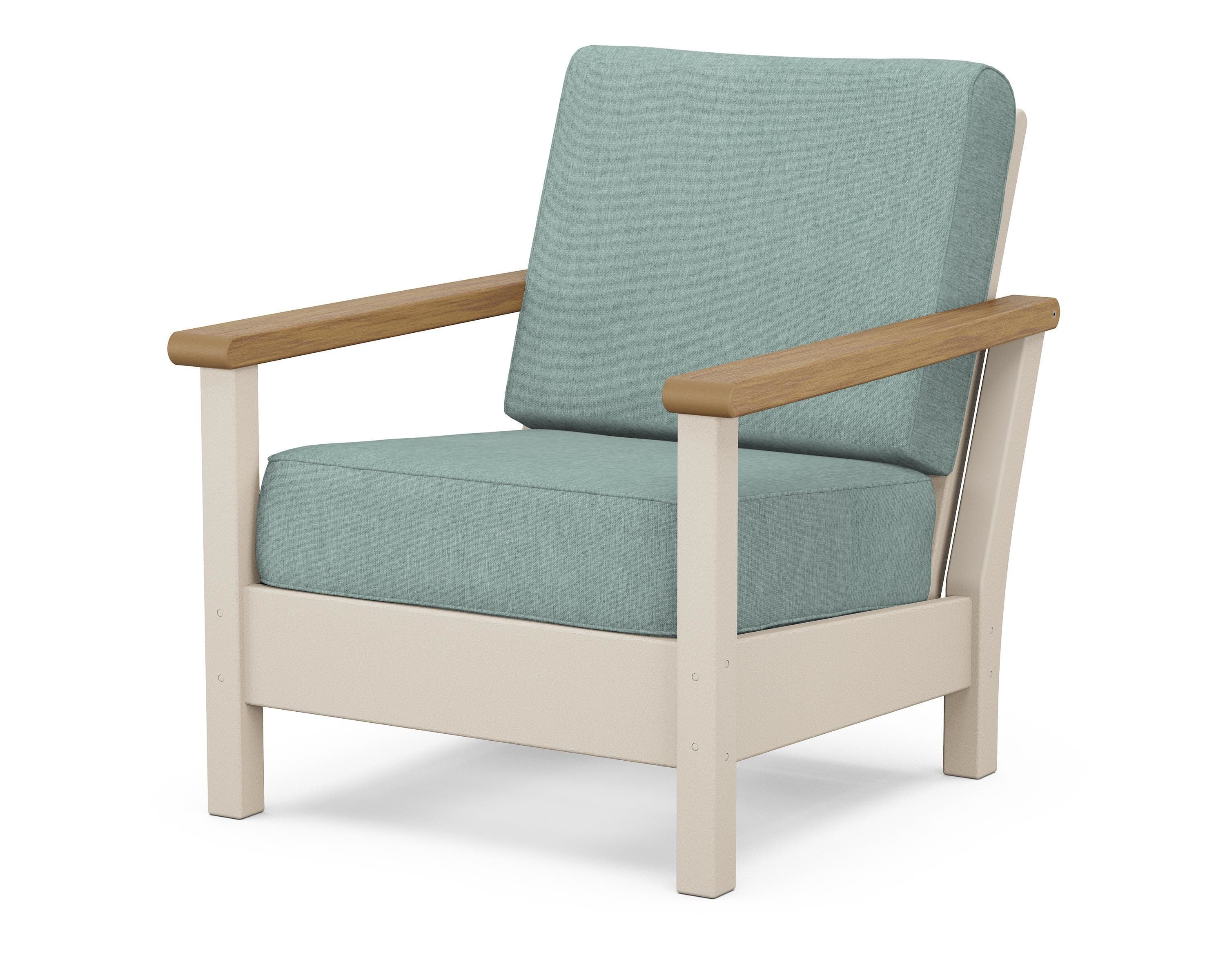 POLYWOOD® Harbour Deep Seating Chair in Sand / Natural / Glacier Spa