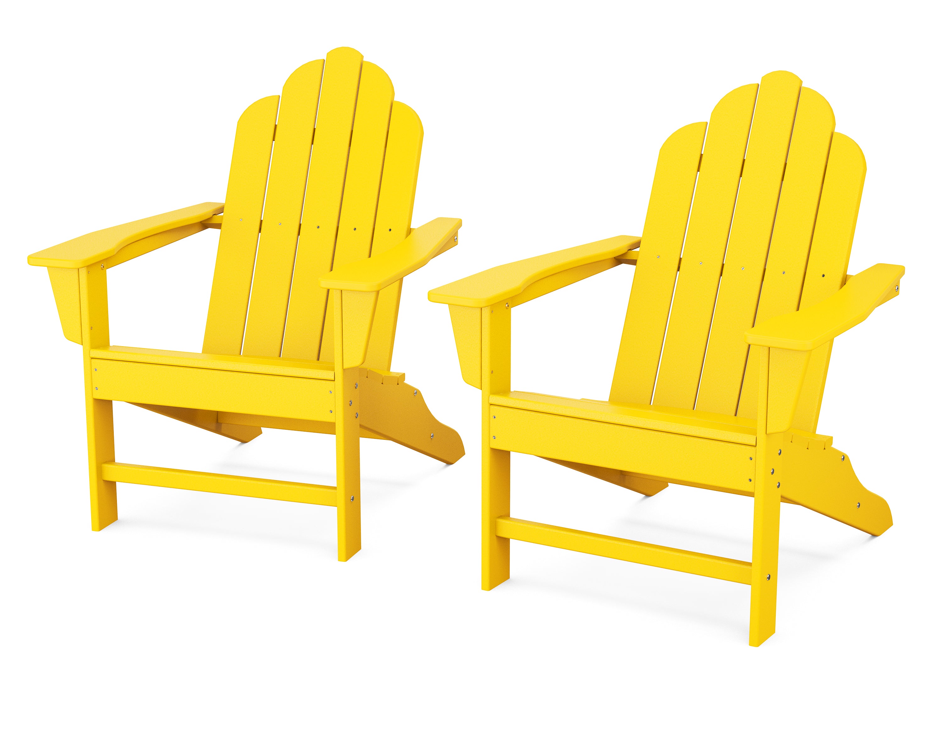POLYWOOD® Long Island Adirondack 2-Piece Set in Lemon