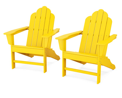 POLYWOOD® Long Island Adirondack 2-Piece Set in Lemon