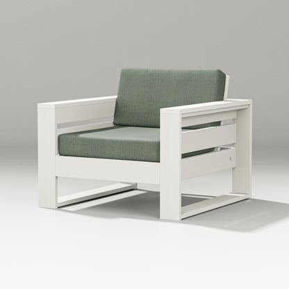 PW Designer Series Latitude Lounge Chair in Vintage White / Cast Sage
