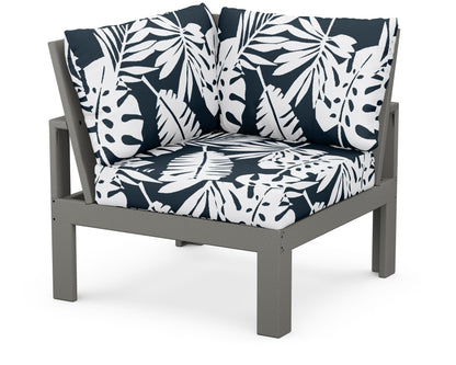 Unbranded Modular Corner Chair in Slate Grey / Leaf Marine Indigo