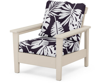 POLYWOOD® Prescott Deep Seating Chair in Sand / Leaf Navy