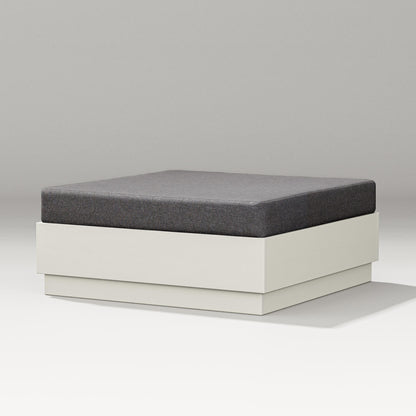 PW Designer Series Elevate Lounge Ottoman in Vintage White / Ash Charcoal