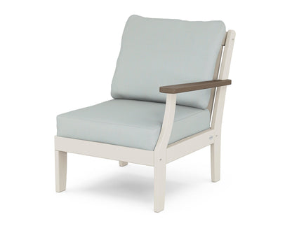POLYWOOD® Braxton Modular Right Arm Chair in Sand / Kona / Spa