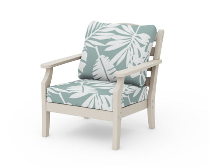 Draper James™ by  POLYWOOD® Savannah Deep Seating Chair in Sand / Leaf Glacier Spa
