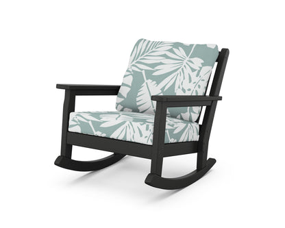 Chippendale Deep Seating Rocking Chair - Black