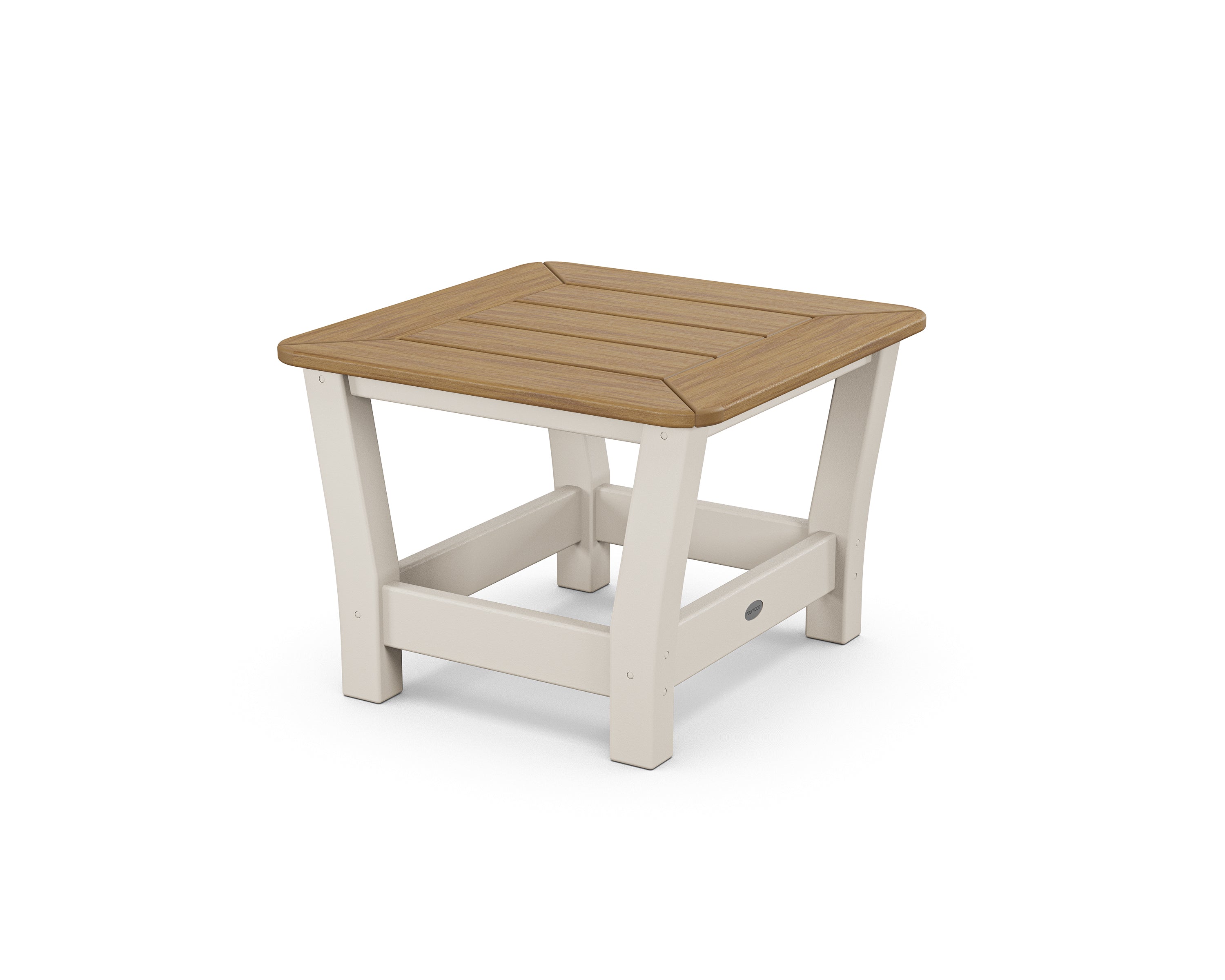 POLYWOOD® Harbour Slat End Table in Sand / Natural