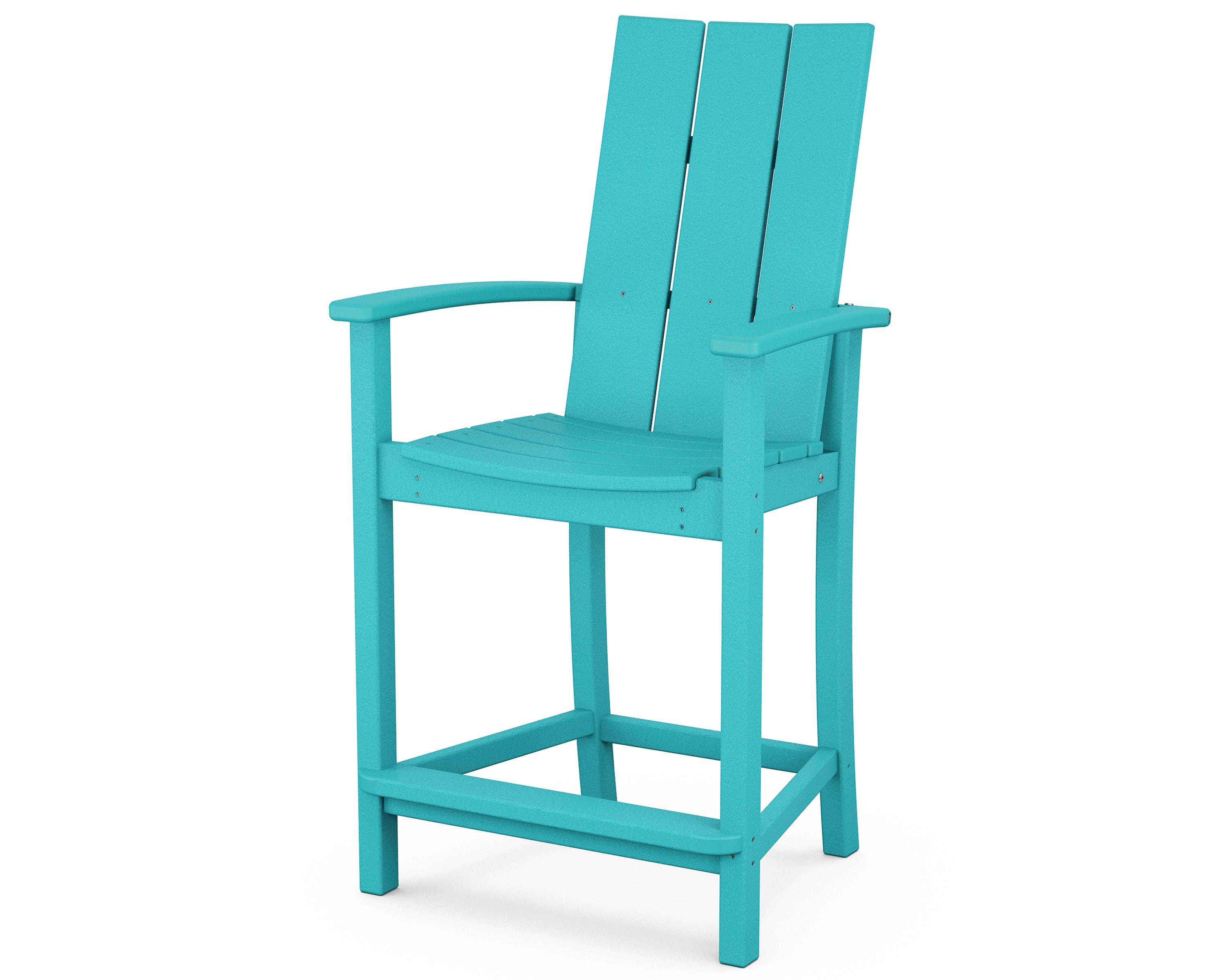 POLYWOOD® Modern Adirondack Counter Chair in Aruba