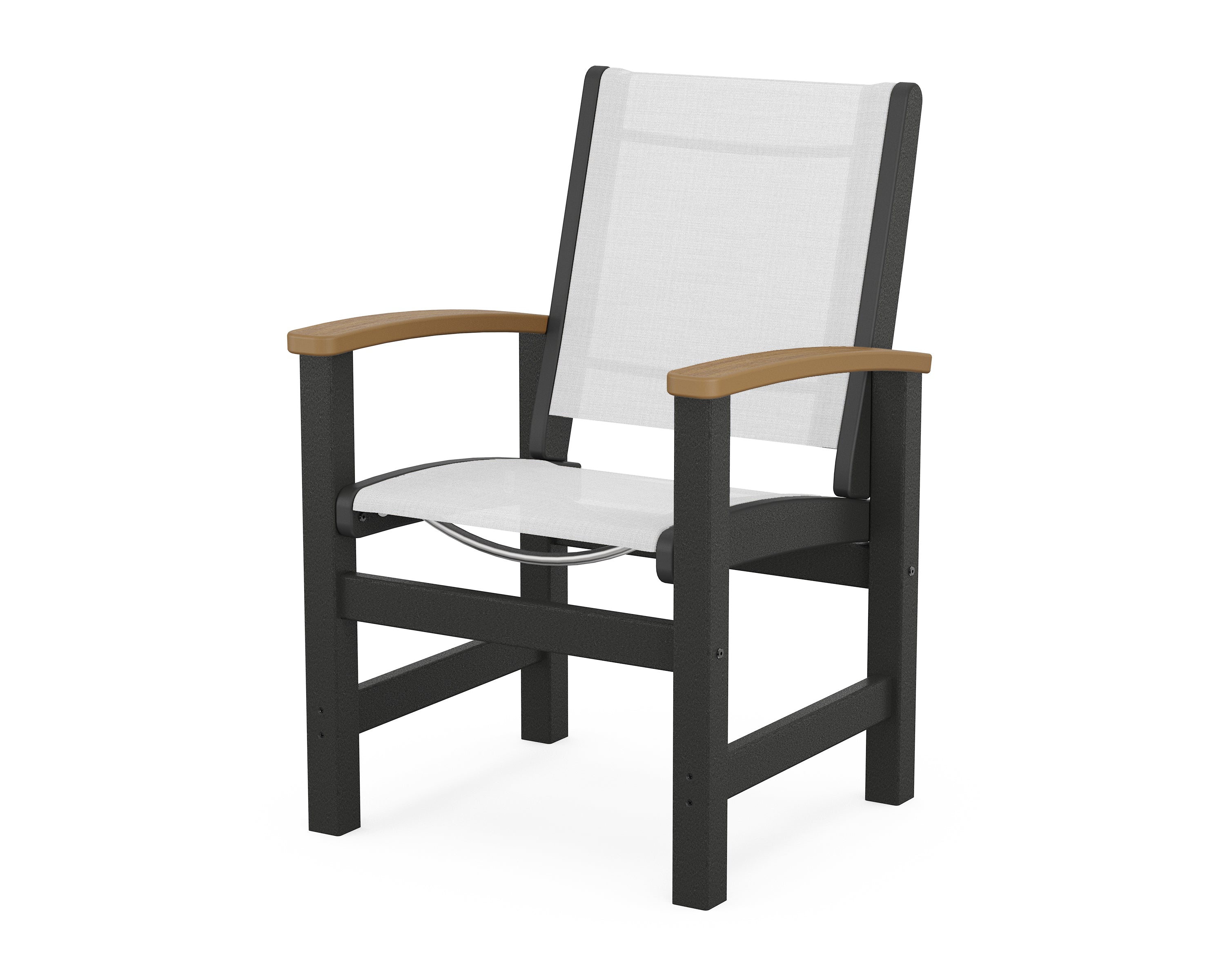 POLYWOOD® Coastal Dining Chair in Black / Natural / White Sling