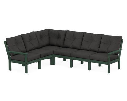 POLYWOOD® Vineyard 6-Piece Sectional in Green / Spectrum Carbon