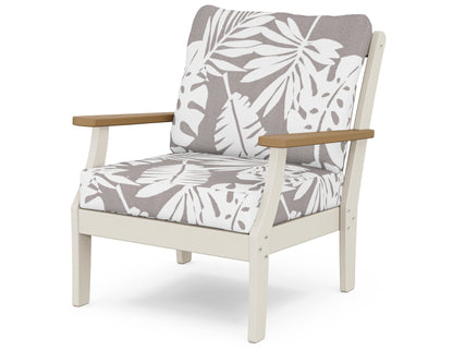 POLYWOOD® Braxton Deep Seating Chair in Sand / Natural / Leaf Grey Mist