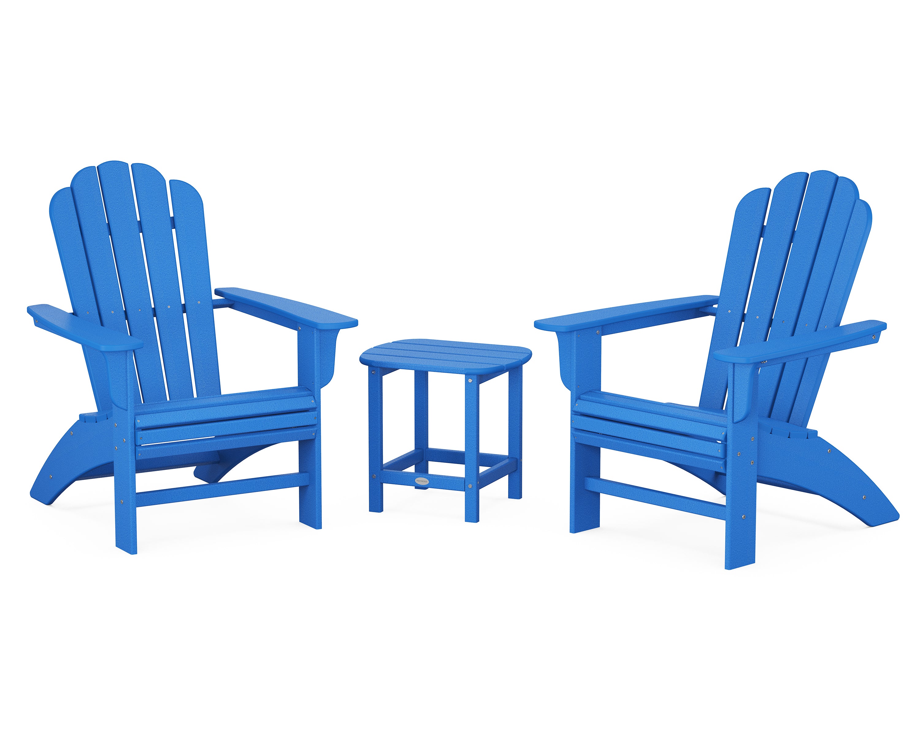 Country Living Cottage Curveback Adirondack Chair 3-Piece Set in Pacific Blue