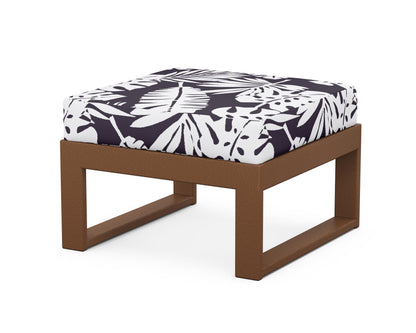 Unbranded Modular Ottoman - Modern in Teak / Leaf Navy