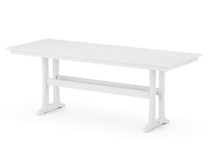 POLYWOOD® Farmhouse Trestle 38" x 96" Counter Table in White