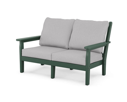 POLYWOOD® Chippendale Deep Seating Loveseat in Green / Granite