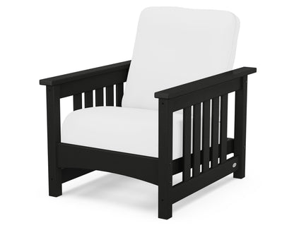 POLYWOOD® Club Mission Chair in Black / Natural