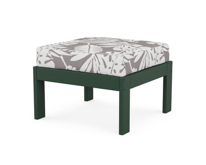 POLYWOOD® Vineyard Modular Ottoman in Green / Leaf Grey Mist